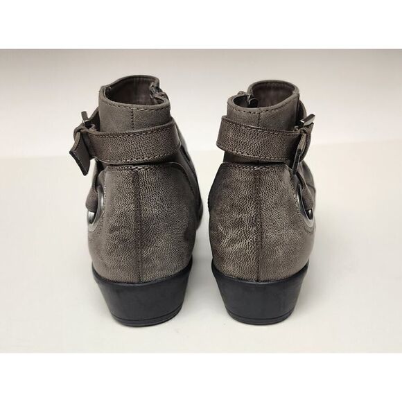 Axxiom Charlotte Faux Leather Gray Ankle Boots Size 8M - Picture 6 of 10